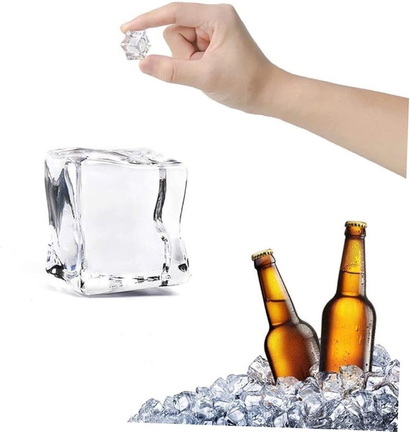 DECHOUS 48pcs Transparent Fake Ice Cubes Acrylic Decoration for Photography Props Wedding Centerpieces - Image 5